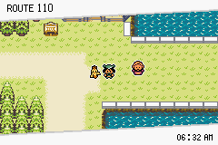 Pokémon Emerald Seaglass atrevesando ruta 110