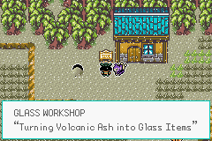 Pokémon Emerald Seaglass ruta 113 taller de vidrio