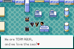 Pokémon Emerald Seaglass team aqua museo