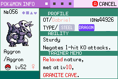 aggron pokemon emerald seaglass