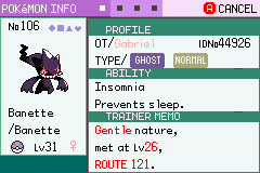 banette pokemon emerald seaglass