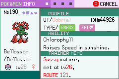 bellosom pokemon emerald seaglass