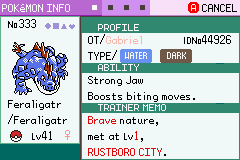 feralirat pokemon emerald seaglass