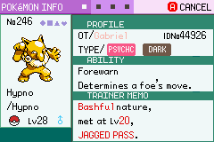 hypno pokemon emerald seaglass
