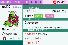 meganium pokemon emerald seaglass
