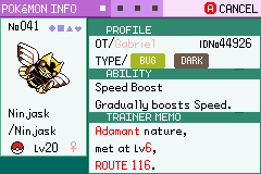 ninjask pokemon emerald seaglass