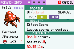 parasect pokemon emerald seaglass