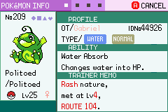 politoed pokemon emerald seaglass