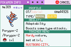 porygon z pokemon emerald segalass
