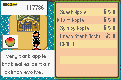 Pokémon Emerald Seaglass applin items evolve