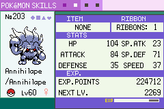 Pokémon Emerald Seaglass evs