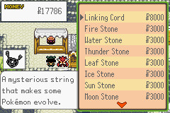 Pokémon Emerald Seaglass tienda objetos
